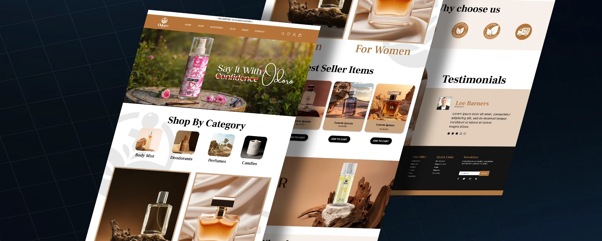 Responsive website user interface design project